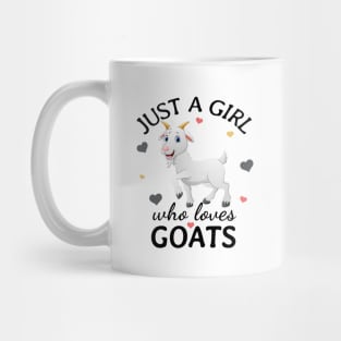 Just a Girl Who Loves goats Gift Mug